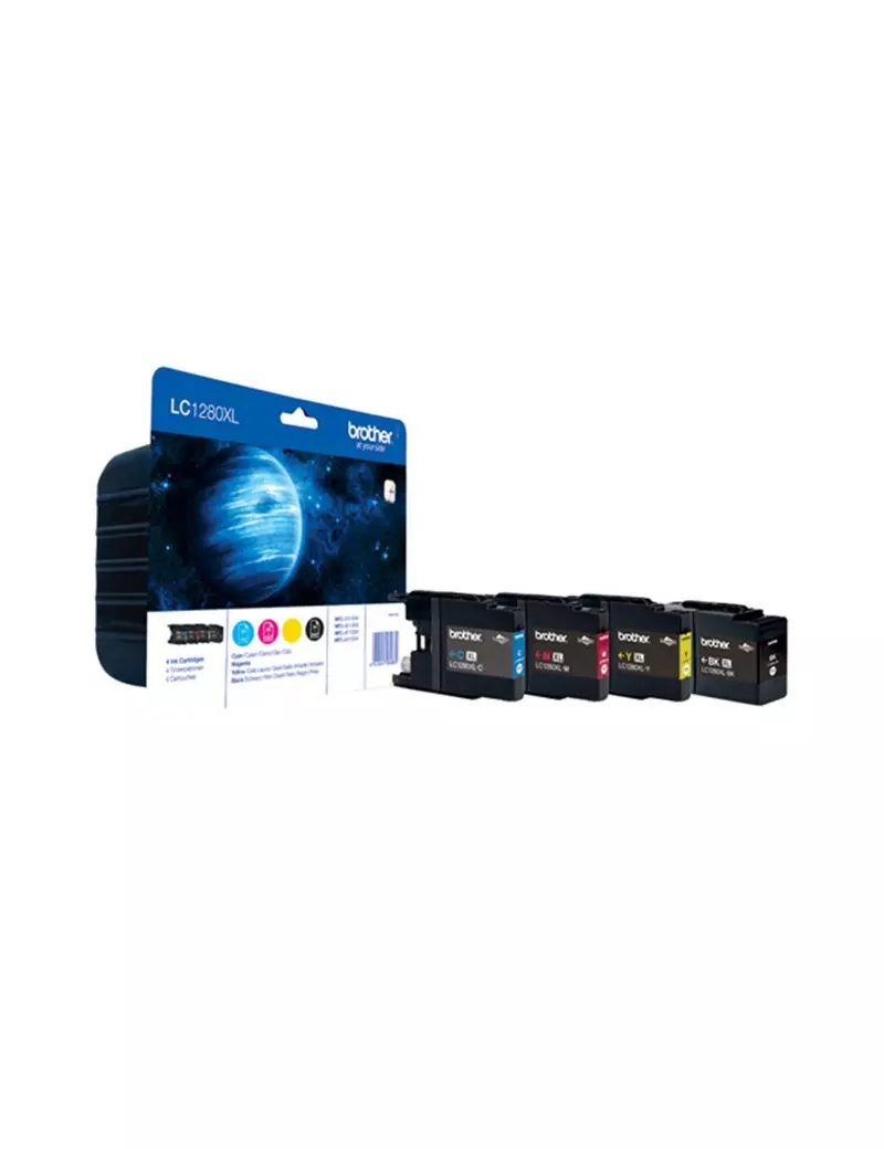 Multipack Cartucce Originali Brother LC-1280XLVALBP (Nero e Colori Conf. 4) Multipack Cartucce Originali Brother LC-1280XLVALBP (Nero e Colori Conf. 4)