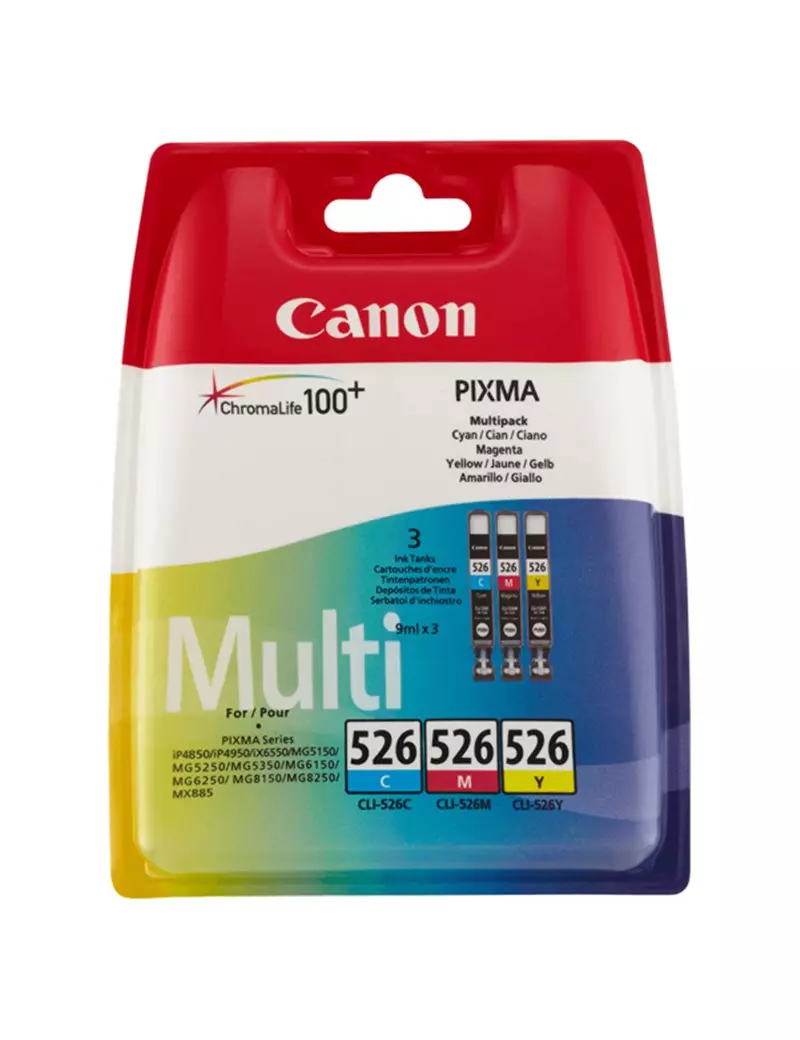Multipack Cartucce Originali Canon CLI-526 4541B009 (Colori Conf. 3)