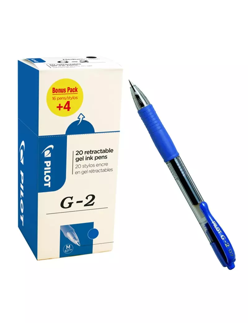 Penna Gel a Scatto G-2 Pilot 0,7 mm 000018 Blu 3131910516477