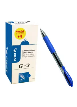 Penna Gel a Scatto G-2 Pilot - 0,7 mm - 000018 (Blu Conf. 16+4)