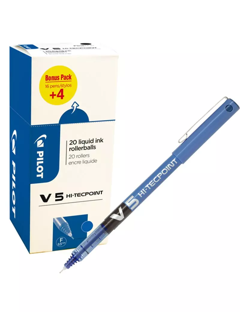 Penna Roller Hi-Techpoint V5 Pilot - 0,5 mm - 000020 (Blu Conf. 20) Penna Roller Hi-Techpoint V5 Pilot - 0,5 mm - 000020 (Blu Conf. 20)