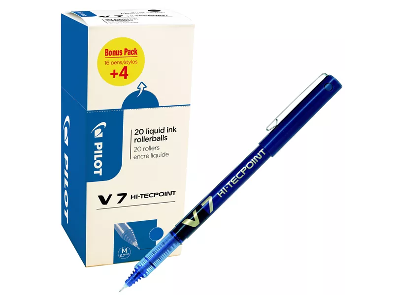 Penna Roller Hi-Techpoint V7 Pilot - 0,7 mm - 000022 (Blu Conf. 20)