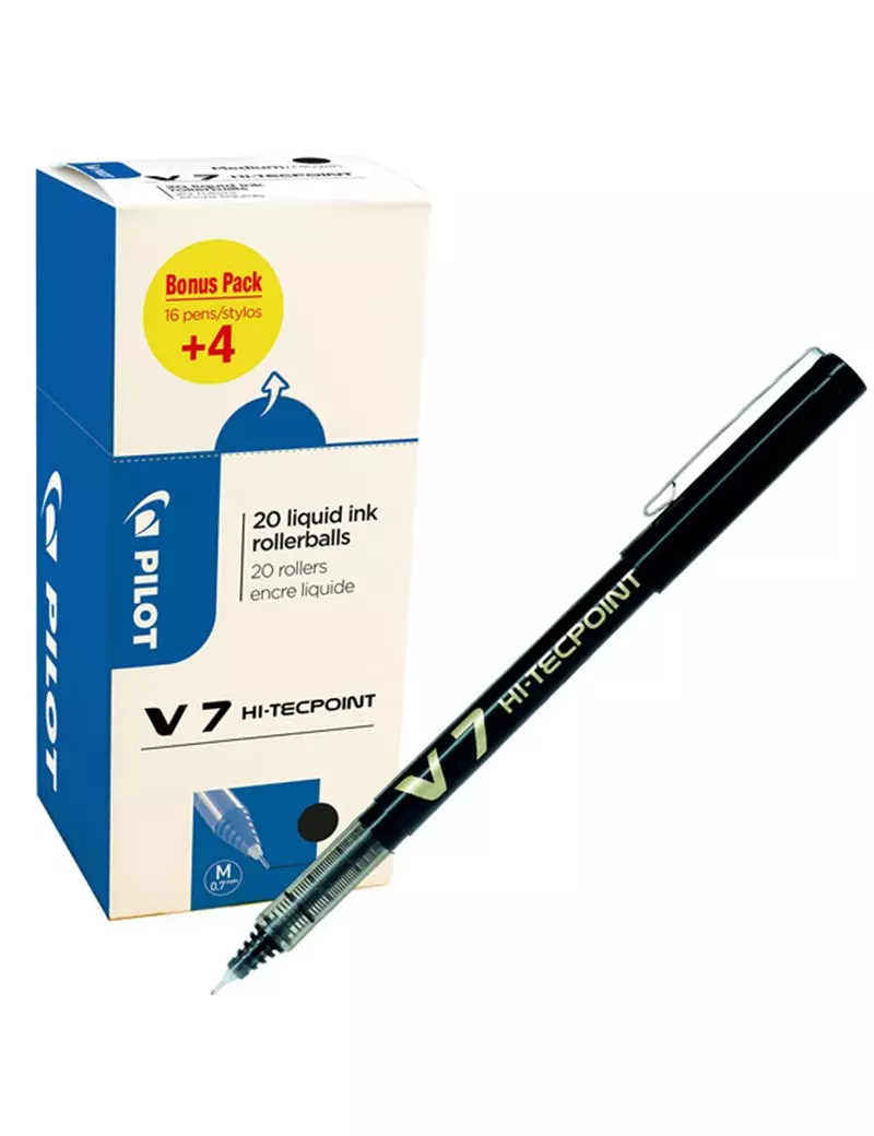 Penna Roller Hi-Techpoint V7 Pilot - 0,7 mm - 000021 (Nero Conf. 20) Penna Roller Hi-Techpoint V7 Pilot - 0,7 mm - 000021 (Nero Conf. 20)