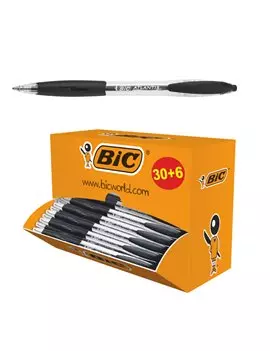 Penna a Sfera a Scatto Atlantis Bic - 1 mm - 920287 (Nero Conf. 36)