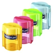 Temperamatite con Contenitore Superjumbo 3 in 1 Staedtler - 2 Fori - 513006 (Assortiti Conf. 10)