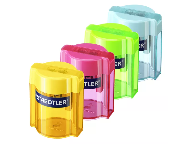 Temperamatite con Contenitore Superjumbo 3 in 1 Staedtler - 2 Fori - 513006 (Assortiti Conf. 10)