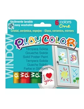 Tempera Solida Playcolor Istant - 02001 (Assortiti Brillanti Conf. 6)