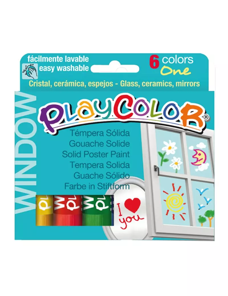 Tempera Solida Playcolor Istant - 02001 (Assortiti Brillanti Conf. 6)