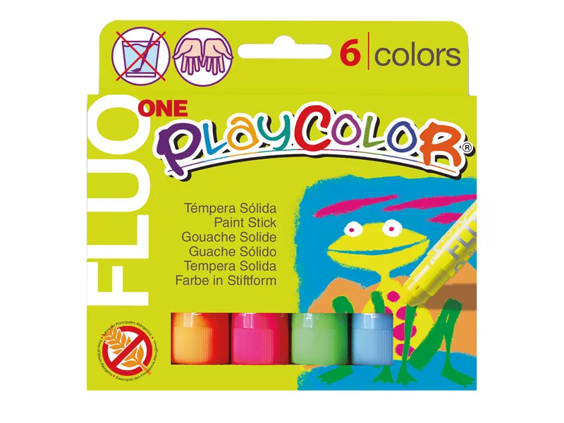 Tempera Solida Playcolor Istant - 10431 (Assortiti Fluo Conf. 6)
