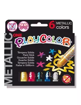 Tempera Solida Playcolor Istant - 10321 (Assortiti Metallic Conf. 6)