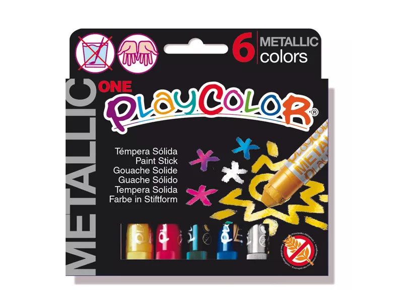 Tempera Solida Playcolor Istant - 10321 (Assortiti Metallic Conf. 6)