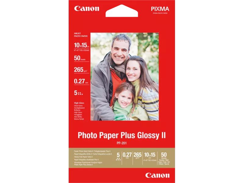 Carta Fotografica PP-201 Canon - 10x15 cm - 265 g - Lucida - 2311B003 (Conf. 50) Carta Fotografica PP-201 Canon - 10x15 cm - 265 g - Lucida - 2311B003 (Conf. 50)