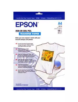 Carta per Stampa Inkjet su Tessuto Epson C13S041154 - A4 (Conf. 10)