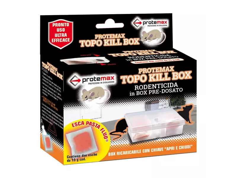 Esca Rodenticida Topo Kill Box Protemax - PROTE030