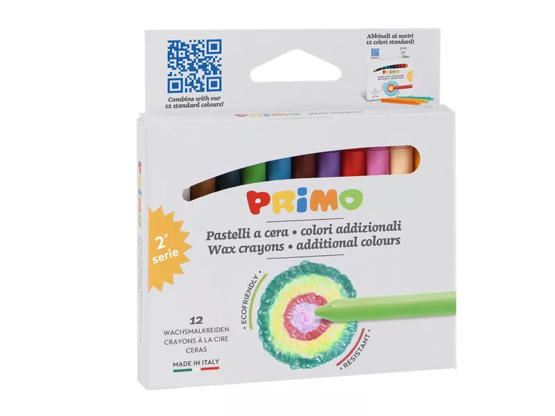 Pastelli a Cera Primo Morocolor - 9 mm - 0502PC12AD (Assortiti Conf. 12)