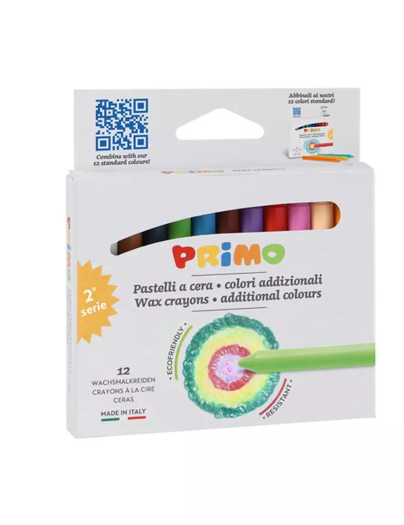 Pastelli a Cera Primo Morocolor - 9 mm - 0502PC12AD (Assortiti Conf. 12) Pastelli a Cera Primo Morocolor - 9 mm - 0502PC12AD (Assortiti Conf. 12)