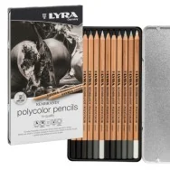 Matite Colorate Rembrandt Polycolor Lyra Fila - 3,7 mm - L2001122 (Assortiti Grigi Conf. 12)