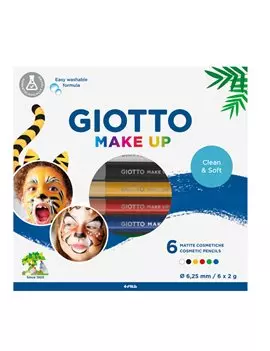 Matite Cosmetiche Make Up Giotto - 6,25 mm - 474000 (Colori Classici Conf. 6)