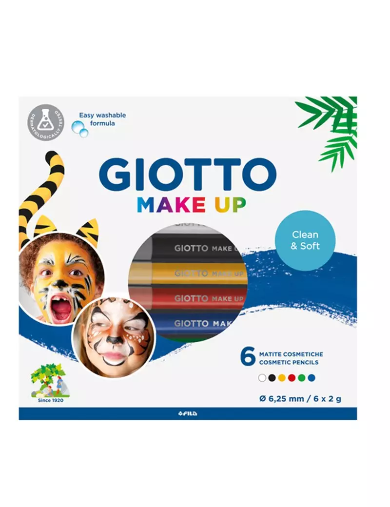 Matite Cosmetiche Make Up Giotto - 6,25 mm - 474000 (Colori Classici Conf. 6) Matite Cosmetiche Make Up Giotto - 6,25 mm - 474000 (Colori Classici Conf. 6)