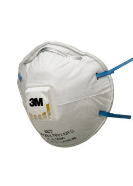 Mascherina FFP2 con Valvola 8822 3M - 7100142986 (Bianco Conf. 10)