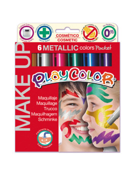Tempera Cosmetica Make Up Playcolor Istant - 01011 (Colori Metal Conf. 6)