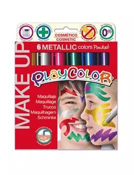 Tempera Cosmetica Make Up Playcolor Istant - 01011 (Colori Metal Conf. 6)