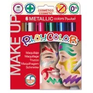 Tempera Cosmetica Make Up Playcolor Istant - 01011 (Colori Metal Conf. 6)