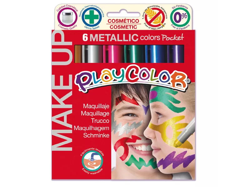 Tempera Cosmetica Make Up Playcolor Istant - 01011 (Colori Metal Conf. 6)