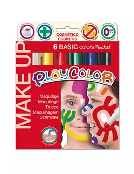 Tempera Cosmetica Make Up Playcolor Istant - 01001 (Colori Brillanti Conf. 6)