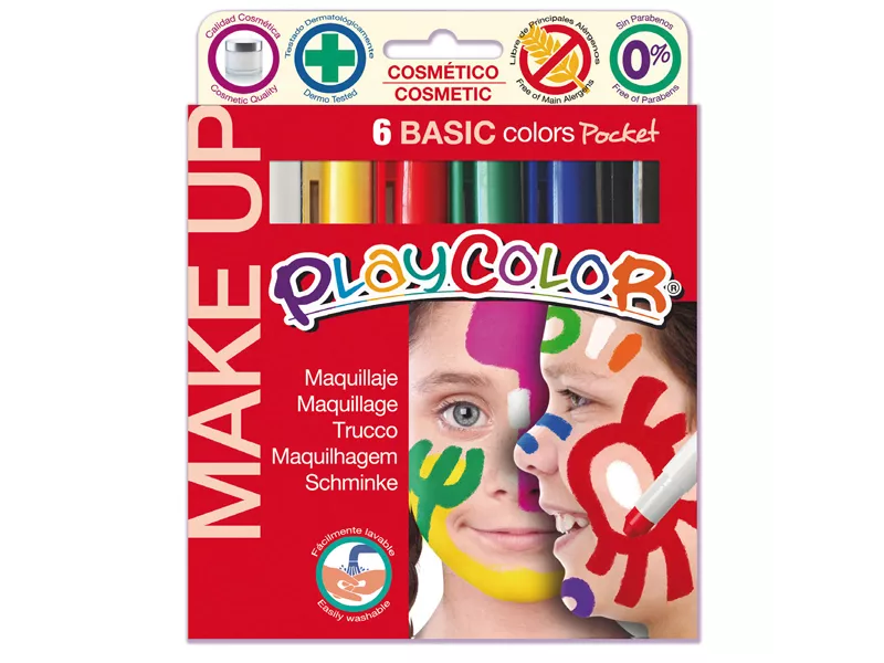 Tempera Cosmetica Make Up Playcolor Istant - 01001 (Colori Brillanti Conf. 6)