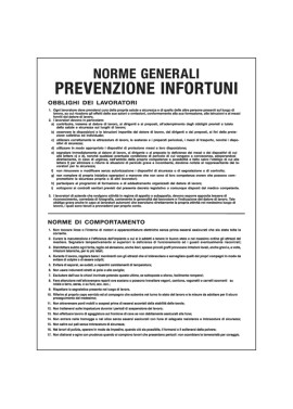 Cartello di Segnalazione - Norme Generali Prevenzione Infortuni - 50x67 cm - PO5031 (Bianco)