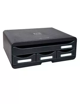 Cassettiera Toolbox Exacompta - 4 Cassetti - 27x35,5x13,5 cm - 319714D (Nero)