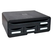 Cassettiera Toolbox Exacompta - 4 Cassetti - 27x35,5x13,5 cm - 319714D (Nero)