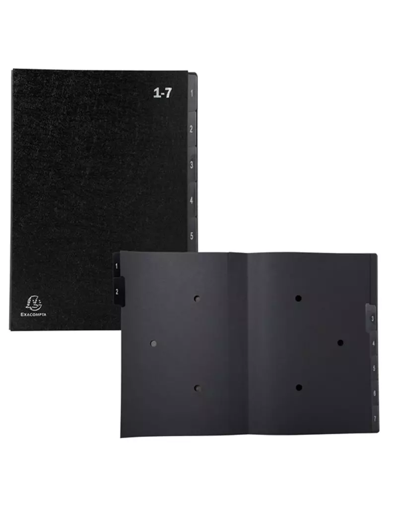 Classificatore Numerico 1-7 Ordonator Exacompta - 25x33 cm - 57007E (Nero) Classificatore Numerico 1-7 Ordonator Exacompta - 25x33 cm - 57007E (Nero)