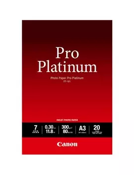 Carta Fotografica Pro Platinum PT-101 Canon - A3 - 300 g - Lucida - 2768B017 (Conf. 20)