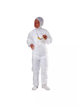 Tuta Protettiva con Cappuccio Delta Plus - Monouso - Taglia L - PO106BCGT (Bianco)
