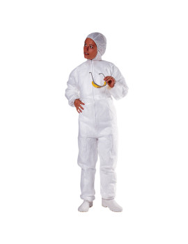 Tuta Protettiva con Cappuccio Delta Plus - Monouso - Taglia XL - PO106BCXG (Bianco)