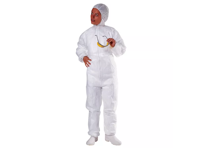 Tuta Protettiva con Cappuccio Delta Plus - Monouso - Taglia XL - PO106BCXG (Bianco) Tuta Protettiva con Cappuccio Delta Plus - Monouso - Taglia XL - PO106BCXG (Bianco)