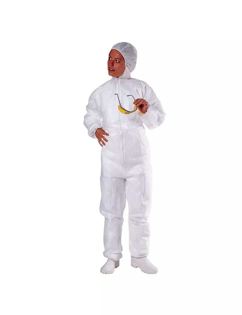 Tuta Protettiva con Cappuccio Delta Plus - Monouso - Taglia XL - PO106BCXG (Bianco) Tuta Protettiva con Cappuccio Delta Plus - Monouso - Taglia XL - PO106BCXG (Bianco)