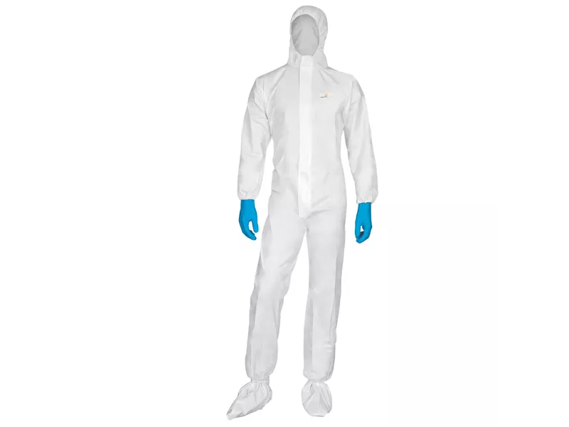 Tuta di Protezione da Rischio Chimico DT115 Delta Plus - Monouso - Taglia L - DT115GT (Bianco)