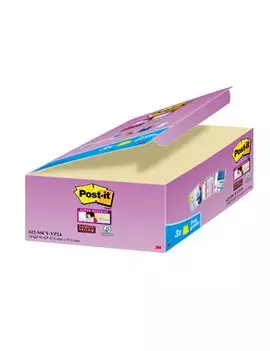 Post-it Notes Super Sticky 622-SSCY-VP24-EU 3M - 47,6x47,6 mm - 29825 (Giallo Canary Conf. 24)