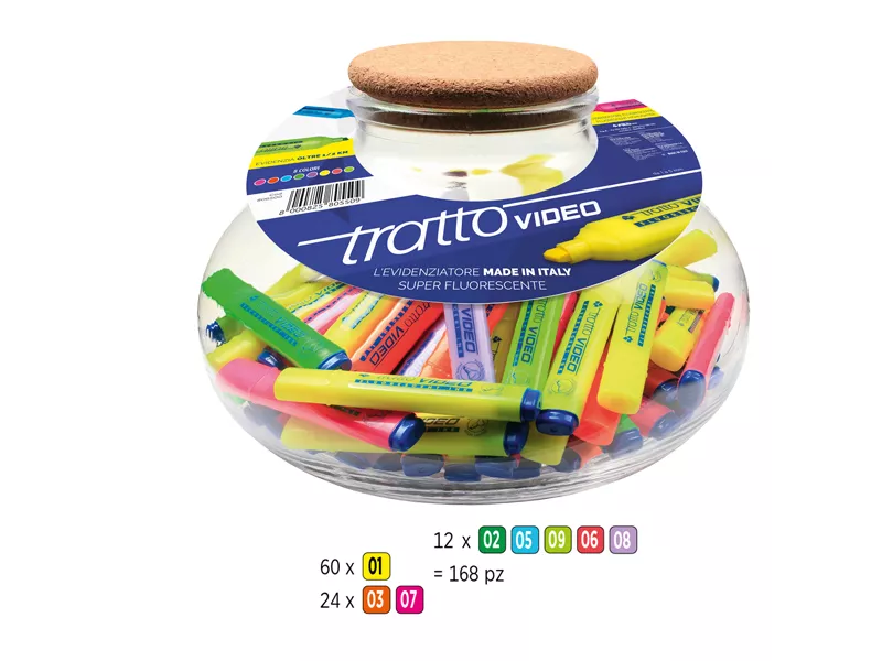 Evidenziatore Tratto Video Fila - 1-5 mm - F801500 (Assortiti Conf. 168) Evidenziatore Tratto Video Fila - 1-5 mm - F801500 (Assortiti Conf. 168)