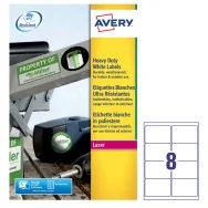 Etichette Adesive in Poliestere Avery - 99,1x67,7 mm - L4715-20 (Bianco Conf. 20)