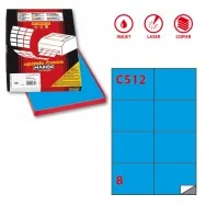 Etichette Adesive Markin - A4 - 105x74 mm - X210C512BL (Blu Conf. 100)
