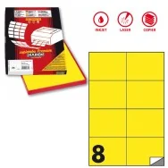 Etichette Adesive Markin - A4 - 105x74 mm - X210C512F-GI (Giallo Fluo Conf. 100)