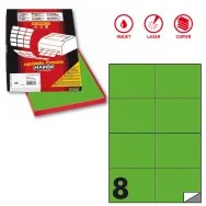 Etichette Adesive Markin - A4 - 105x74 mm - X210C512F-VE (Verde Fluo Conf. 100)