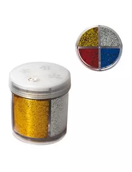 Glitter Grana Fine Deco CWR - Barattolo Dispenser 40 ml - 11451 (Assortiti Conf. 4)