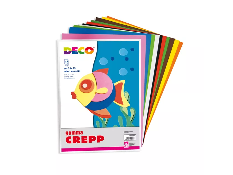 Gomma Crepp Deco CWR - 20x30 cm - 04754 (Assortiti Conf. 10)