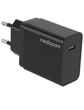 Caricabatterie Mediacom - 1 Porta USB Type-C - 30W - MD-A130 (Nero)