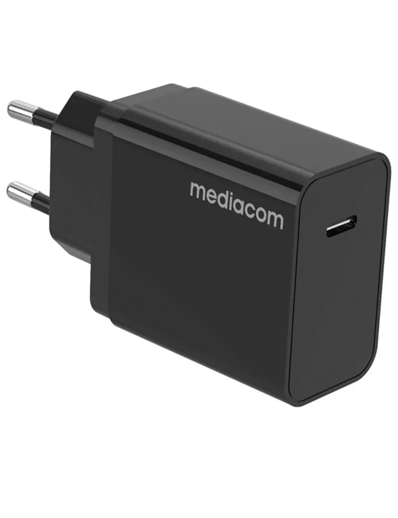 Caricabatterie Mediacom - 1 Porta USB Type-C - 30W - MD-A130 (Nero)
